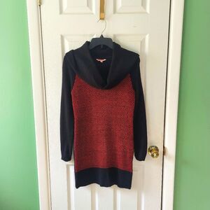 Red and Black Candie's Sweater Dress Medium Y2K Party Winter Wear